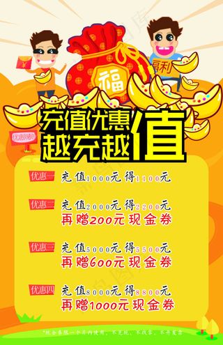 充值优惠活动海报