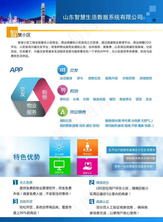 智慧小区宣传海报psd模版下载