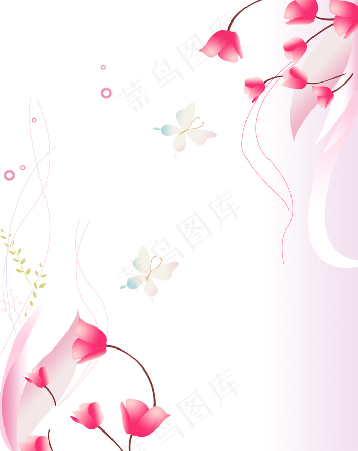 粉色淡雅衣柜门图案PSD分层素材