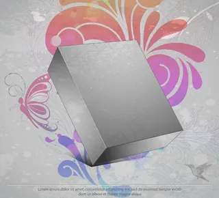 随着垃圾背景矢量3D布兰克箱