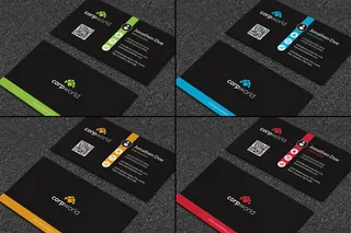 高档简约商务名片设计PSD模板