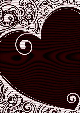 棕色心形木纹背景图片