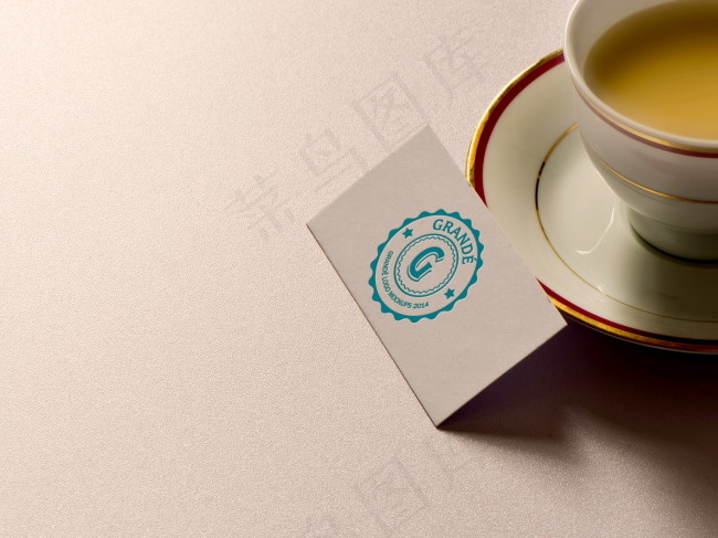名片背面logo样机展示psd模版下载