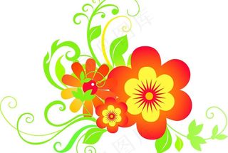 欧矢量素材潮流花图片