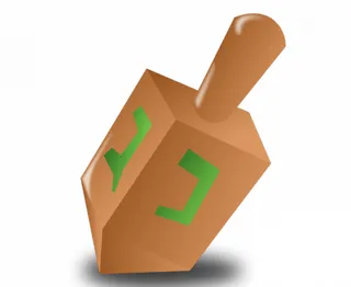 光明节陀螺矢量插画