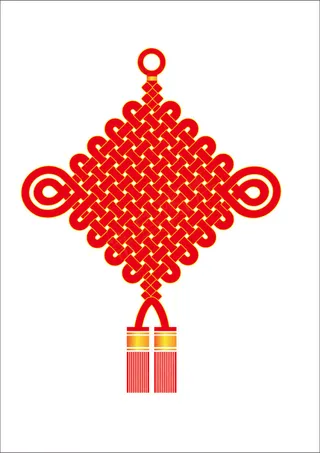 红色中国结矢量