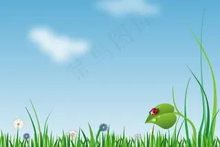 绿叶抖动瓢虫爬行flash动画