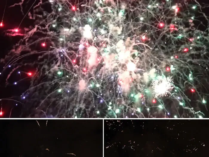 高清实拍漂亮烟花绽放视频素材