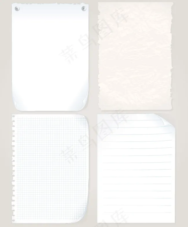 复古纸张便签纸EPS矢量图eps,ai矢量模版下载