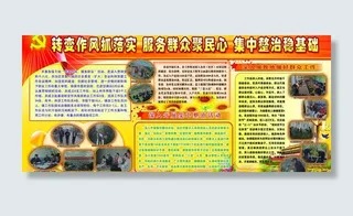 转变作风抓落实展板图片