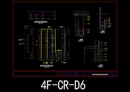 四层中餐厅电梯大堂装饰柱cad图纸