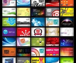 美丽的名片模板矢量图形