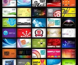 美丽的名片模板矢量图形