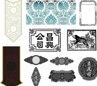 古典花边底纹图片