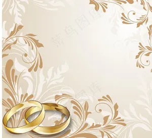 欧式花纹婚礼贺卡图片