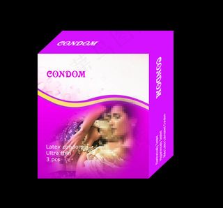 安全套包装立体盒psd分层展开设计