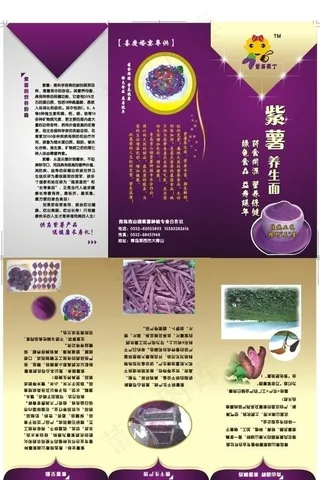 紫薯三折页图片