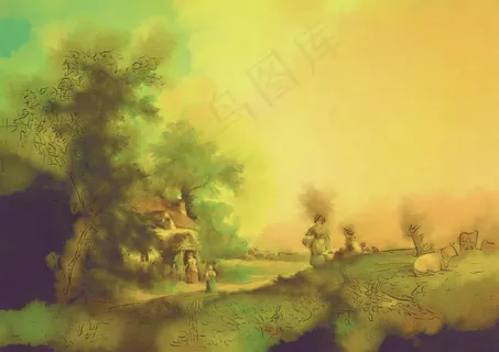 油画插画 油画插画