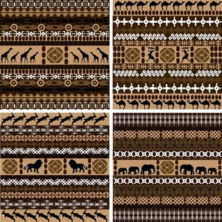 非洲土著民族图案背景矢量素材