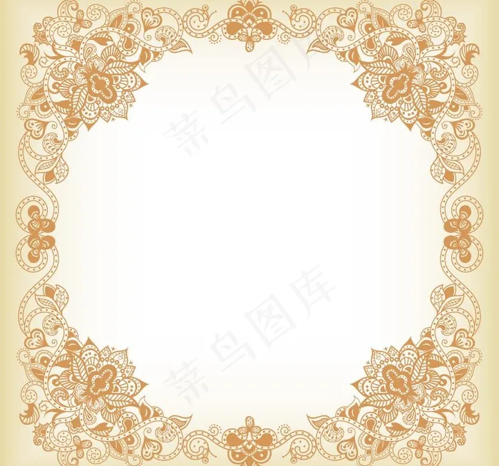 欧式花纹边框相框图片eps,ai矢量模版下载