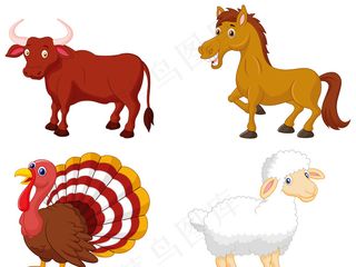 手绘卡通动物eps矢量素材合集