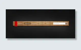 木纹网页菜单psd素材