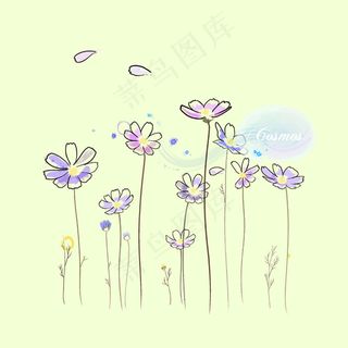 手绘植物花卉图案素材