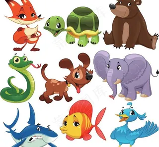 卡通动物图片