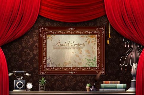 欧式背景墙相框