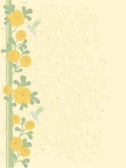 4风格的可爱的花朵图案矢量素材