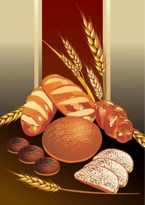 糕点与饮品矢量素材eps,ai矢量模版下载