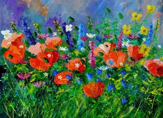 油画 罂粟花图片