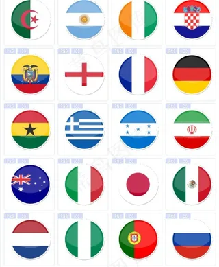 世界杯参赛国国旗图标