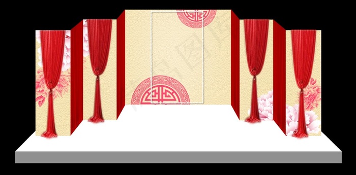 中式婚礼psd模版下载