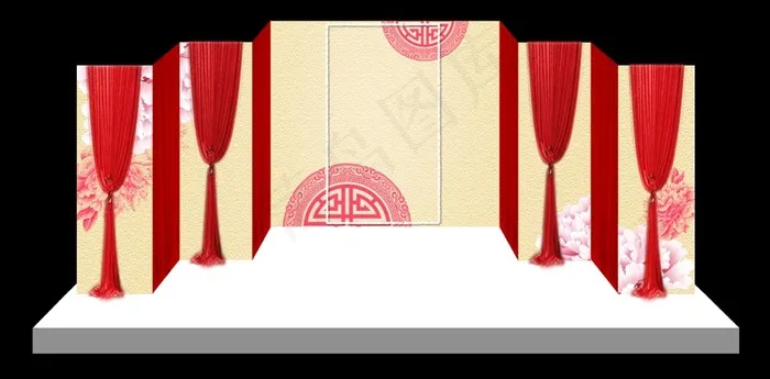 中式婚礼psd模版下载