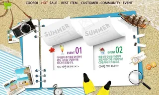 夏日海滩素材图片