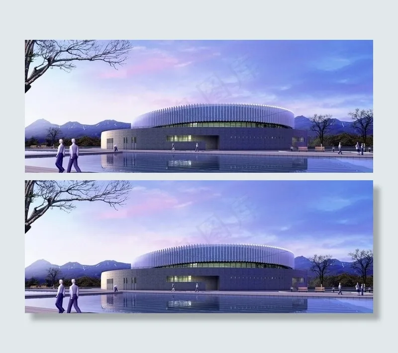 建筑效果图图片(4500X1969(DPI:72))psd模版下载