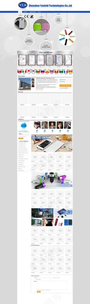 科技公司网站模板PSD素材