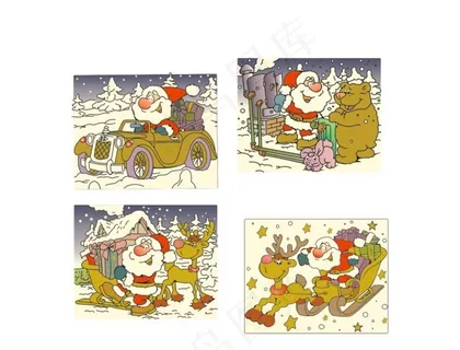 圣诞老人手绘素材