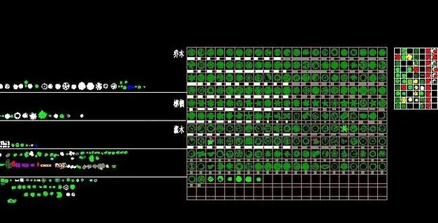 园林植物cad图库