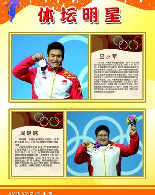 体坛明星展板图片