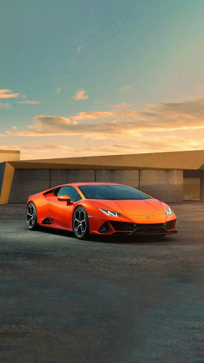 红色的兰博基尼高清摄影图片