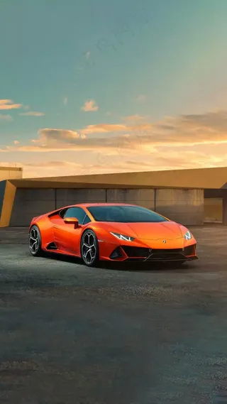 红色的兰博基尼高清摄影图片