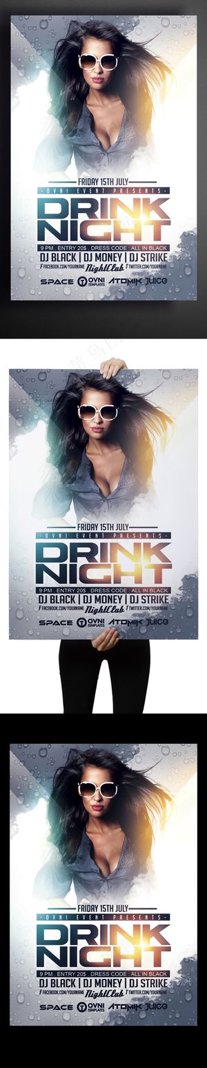 美女明星活动召集国外创意海报设计