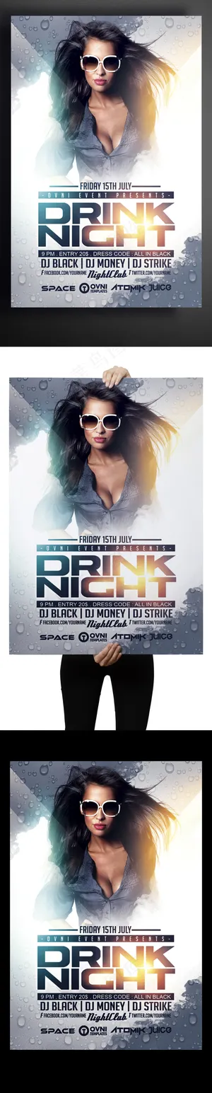 美女明星活动召集国外创意海报设计