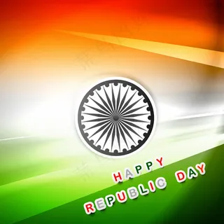 闪亮的印度国旗背景