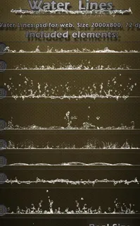 水滴水花线条图片