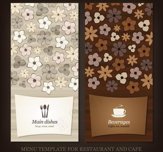 欧式花纹花朵 欧式菜单封面设计图片