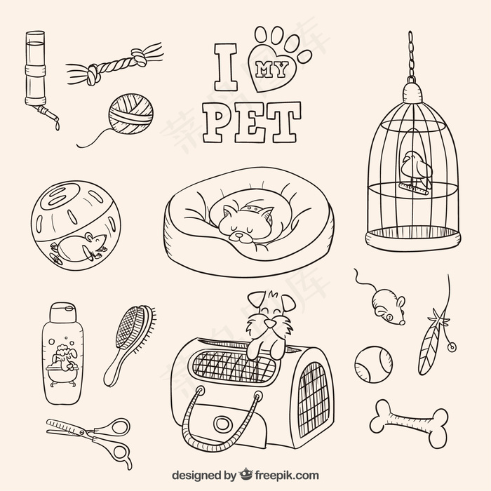 可爱卡通矢量猫