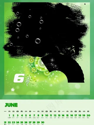 2010年日历六月份